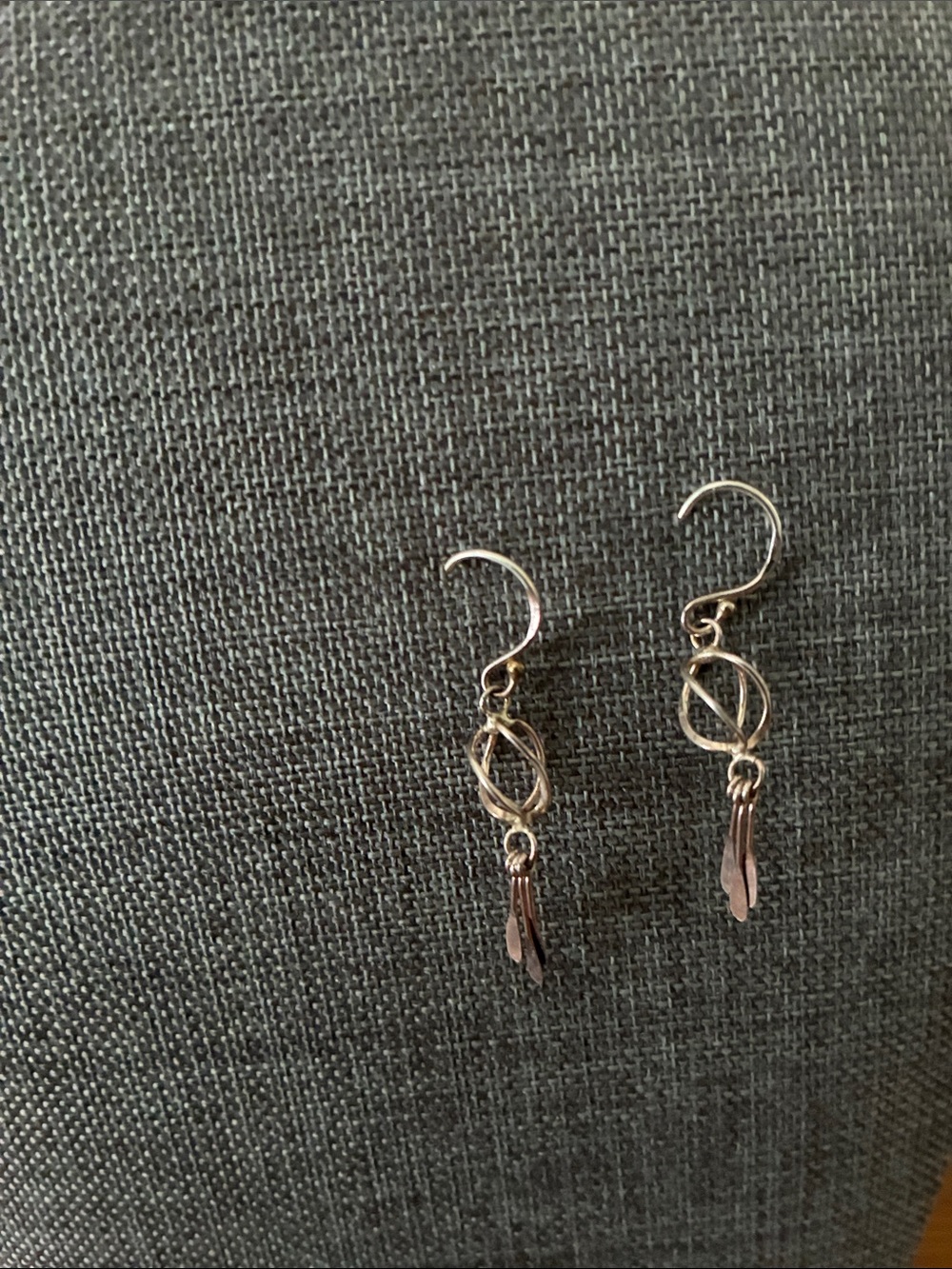 Silver Drop Knot Dangle Earrings - Elegant Women's Jewelry